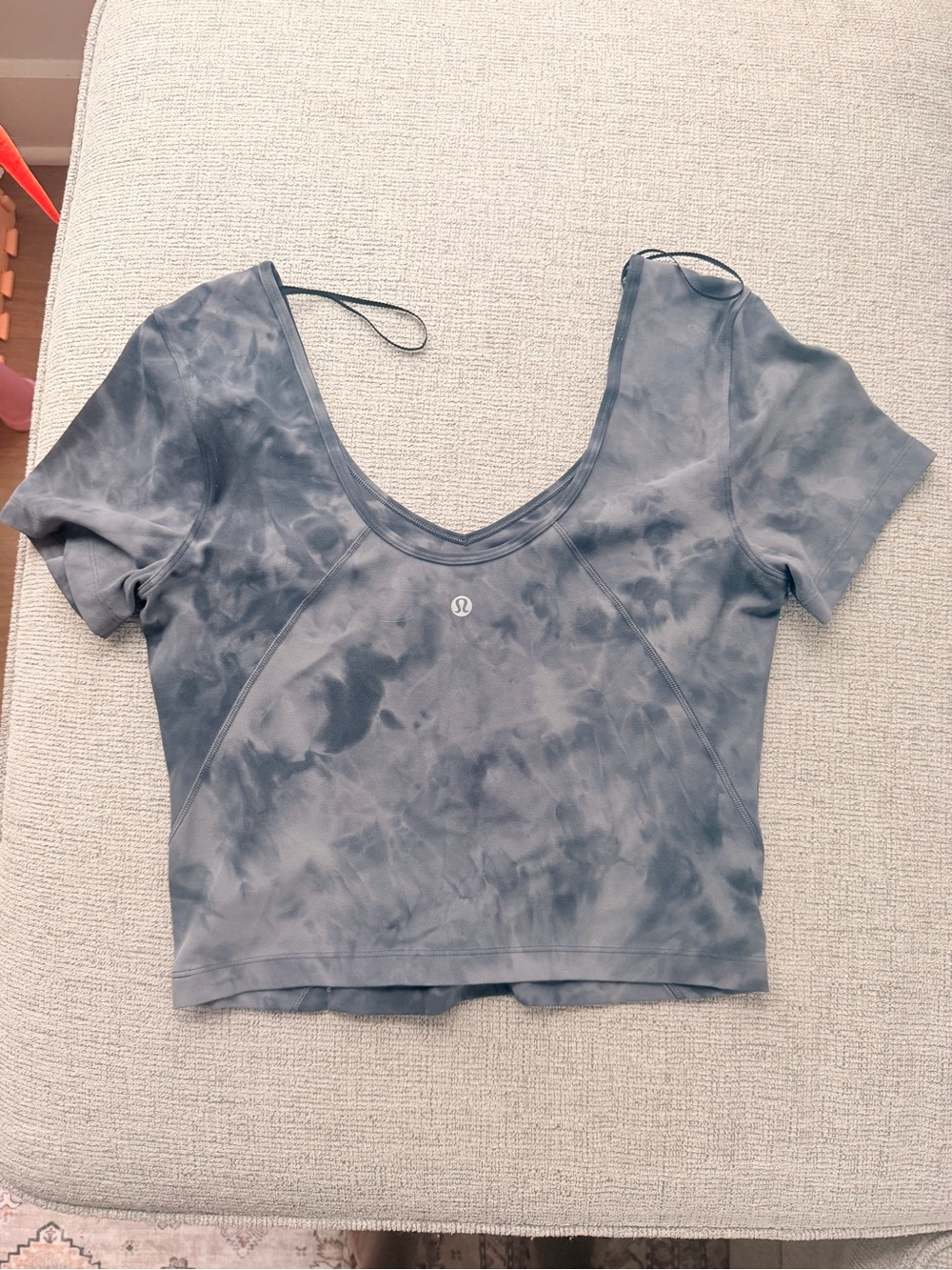lululemon athletica Slate Tie-Dye Scoop Neck Crop Top